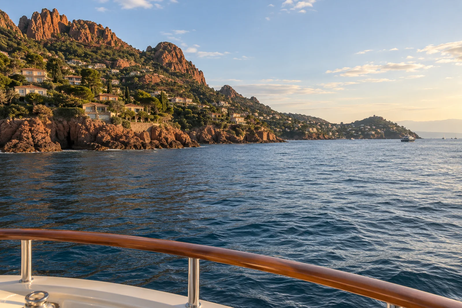 Théoule coastline by private yacht