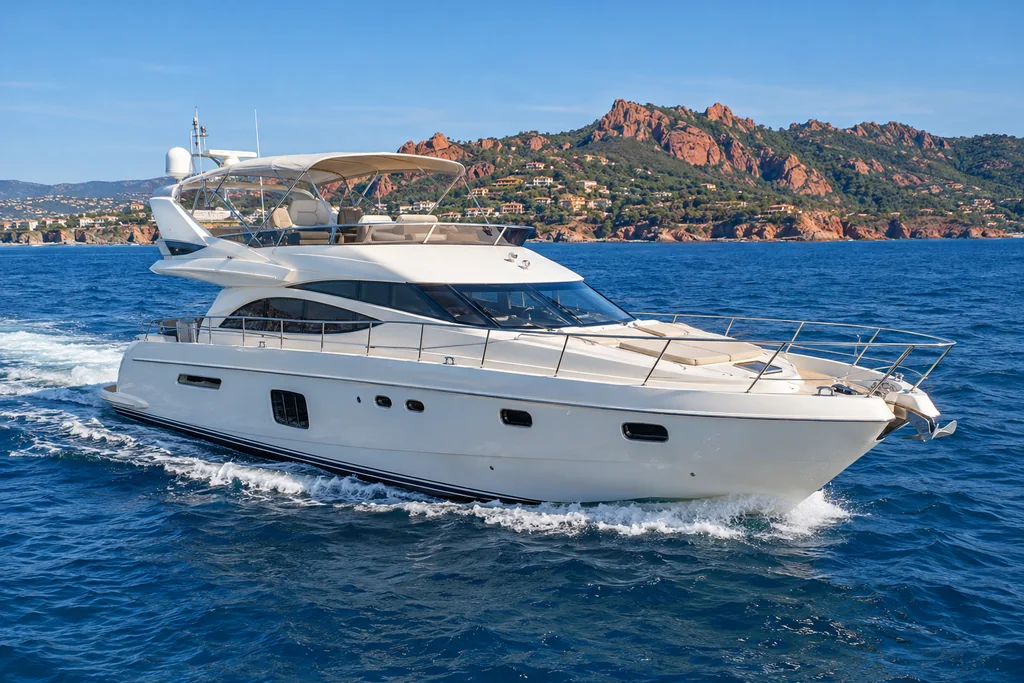 Un yacht à flybridge pour votre journée à Mandelieu